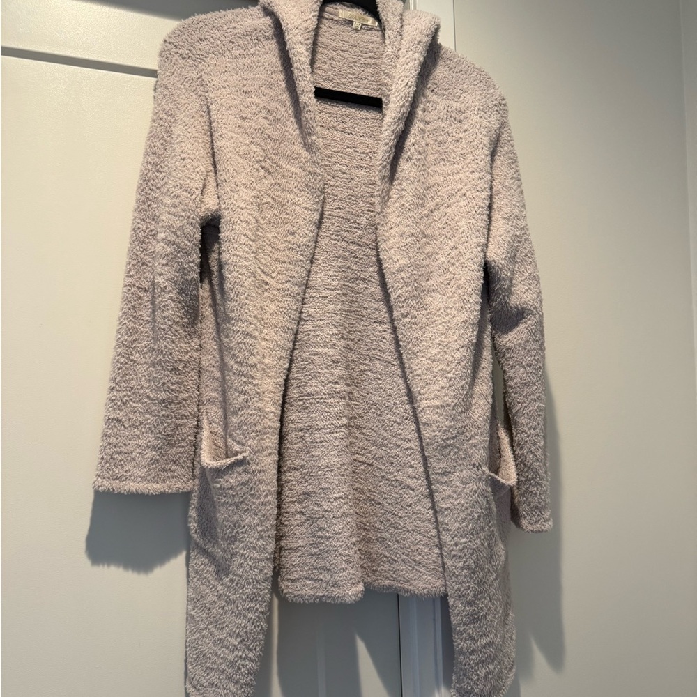 Z Supply Gray Cardigan Sweater with Hood